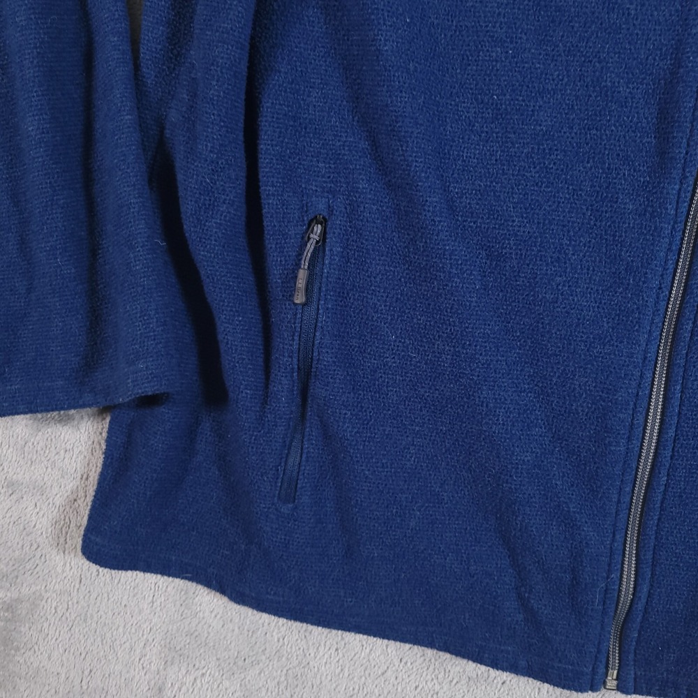 LL Bean Jacket Mens XL Blue Fleece Slightly Fitted Full Zip Gorpcore 502814 - Picture 5 of 11